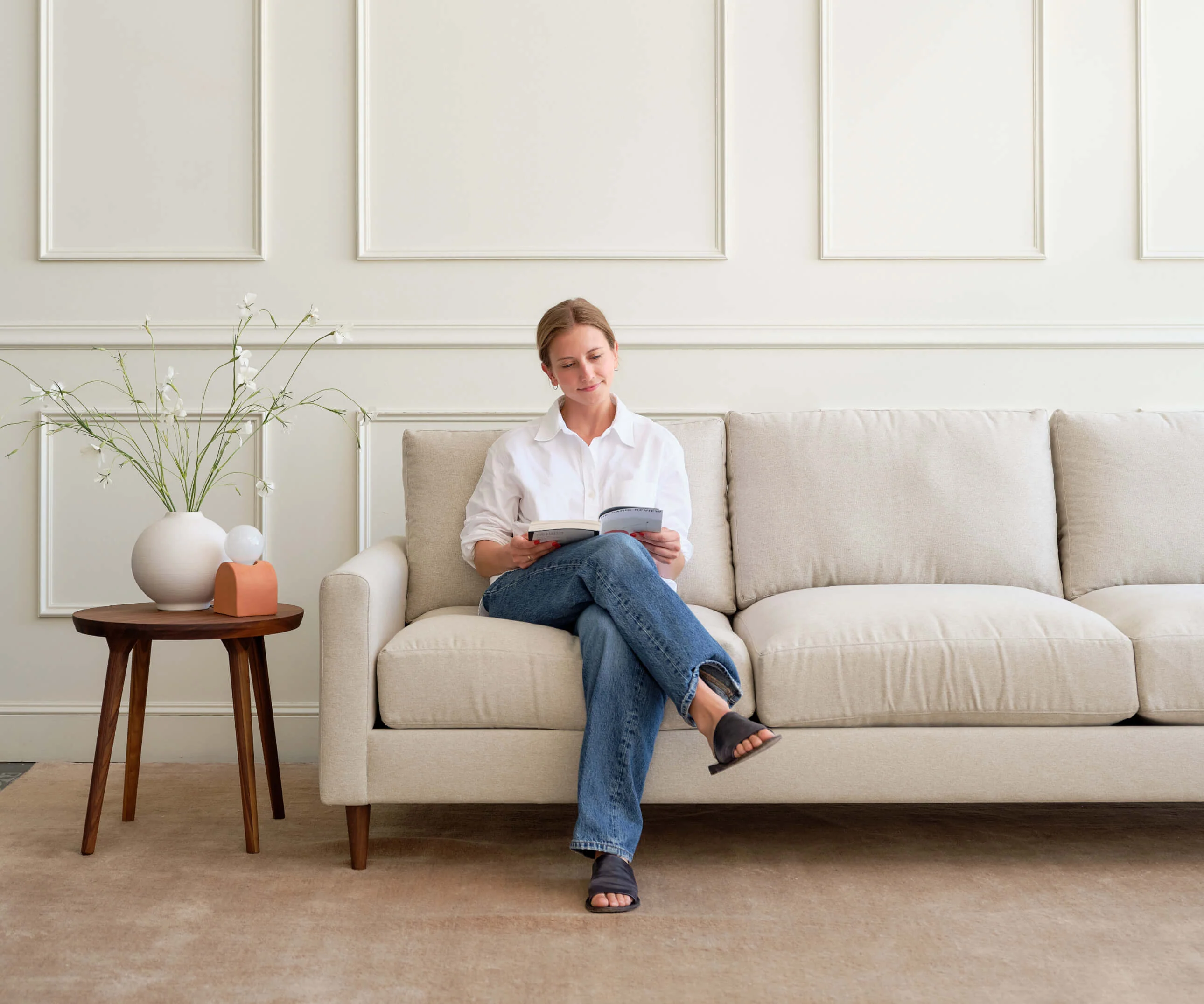 Lala Bumper Sectional in Natural Latex - Image 4