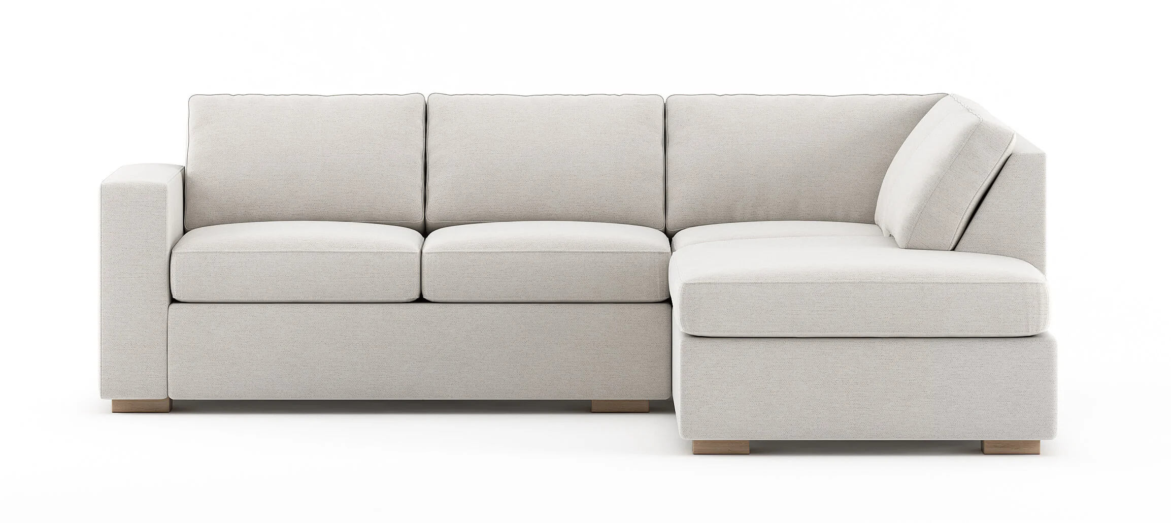 Rio Plush Bumper Sectional in Natural Latex - Image 10