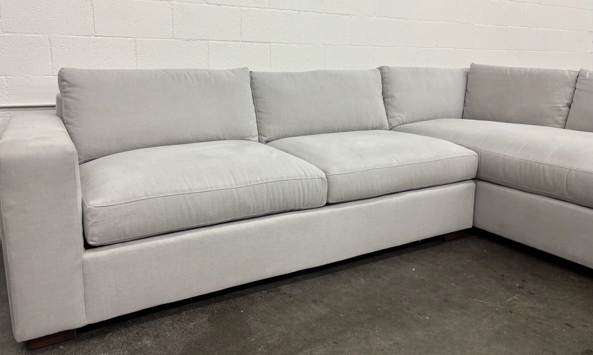 Rio Plush Bumper Sectional in Natural Latex - Image 3