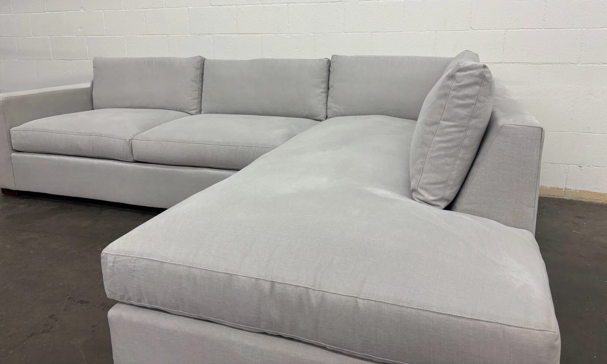 Rio Plush Bumper Sectional in Natural Latex - Image 4