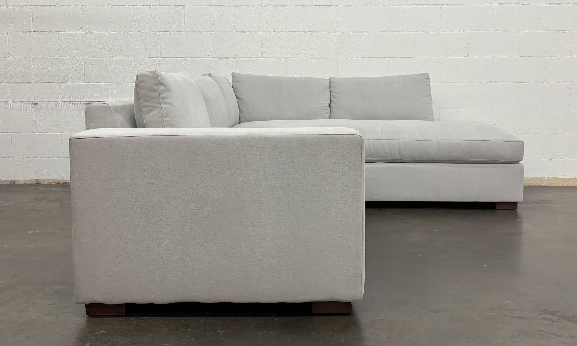 Rio Plush Bumper Sectional in Natural Latex - Image 5
