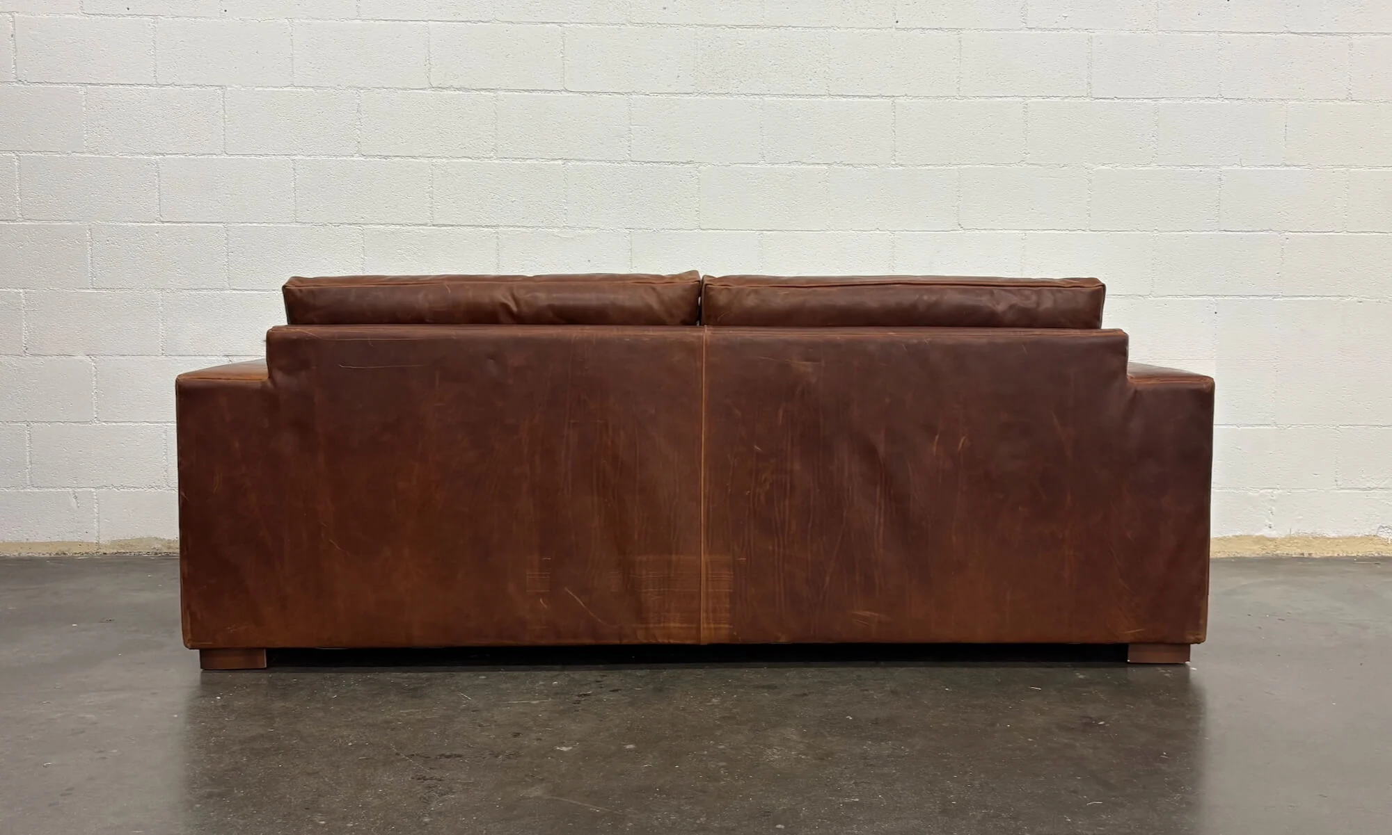 Rio Plush Sofa and Matching Ottoman with Natural Latex Cushions and Leather - Image 3