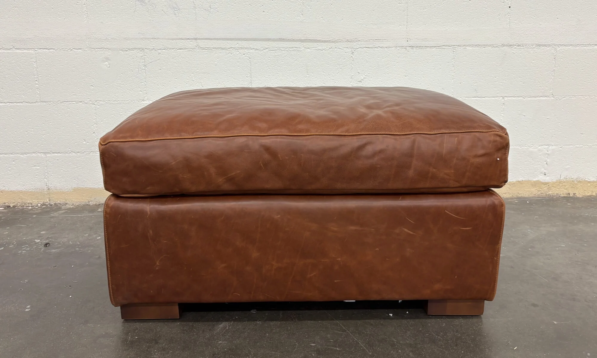 Rio Plush Sofa and Matching Ottoman with Natural Latex Cushions and Leather - Image 7