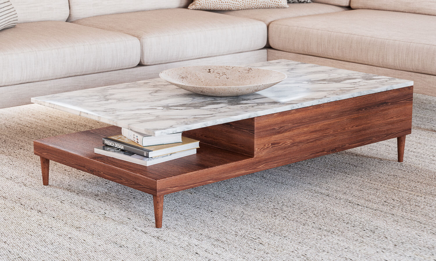 Sino Small Rectangular Coffee Table - Image 5
